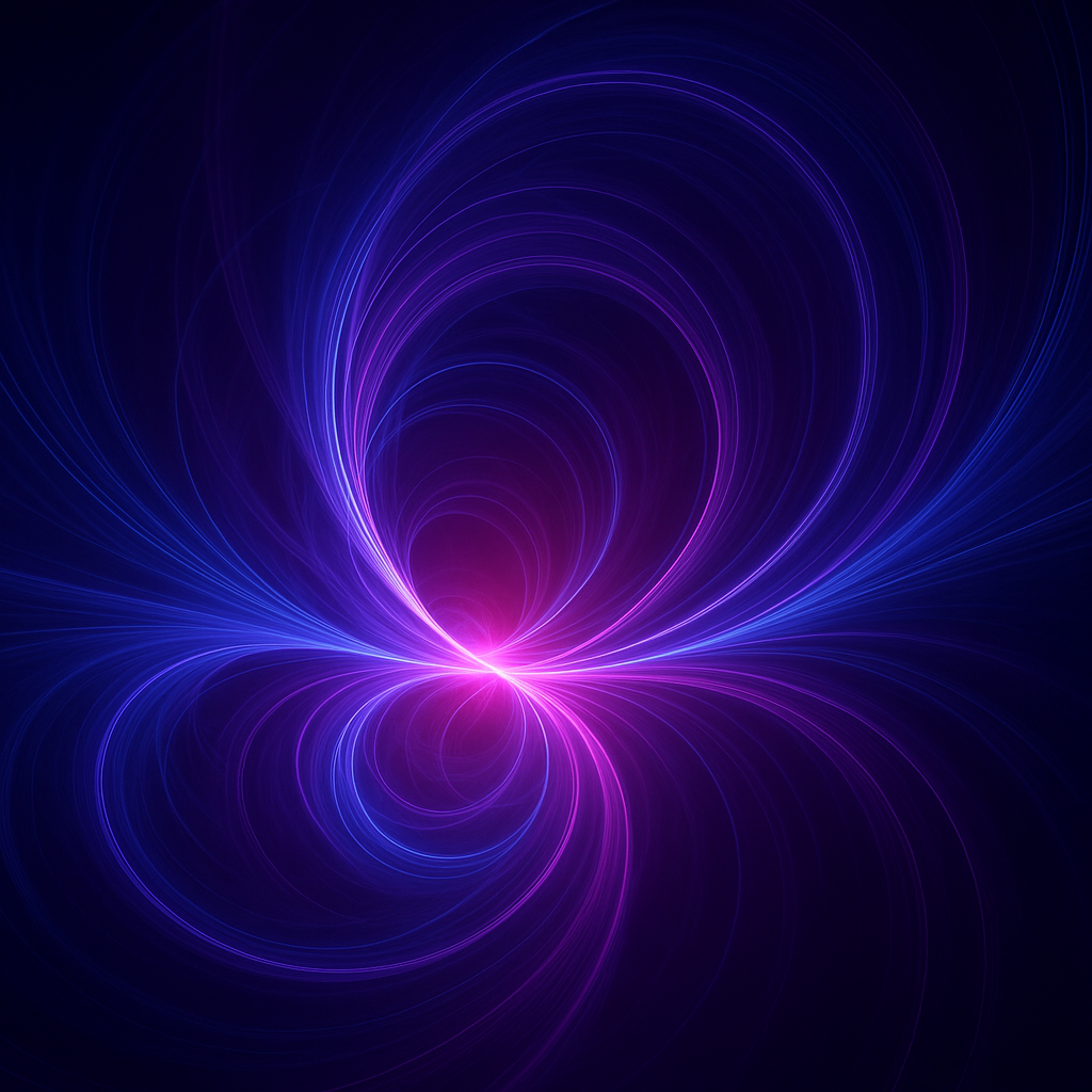 Abstract swirling energy currents representing New York's commercial electricity and natural gas supply.